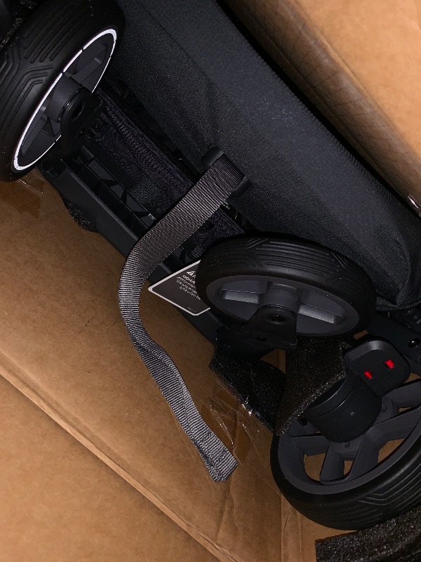 View 4 of ****PARTS ONLY *** UPPAbaby Minu V3 Travel Stroller | Lightweight + Compact Design | One-Hand Fold + Unfold | from Birth + Overhead Compatible | Jake (Charcoal/Carbon Frame/Black Leather)