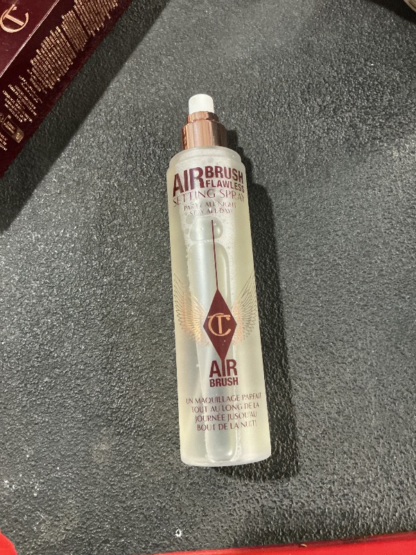 Photo 1 of ** missing the cap**
Charlotte Tilbury Airbrush Flawless Setting Spray - Ultra-Fine Hydrating Mist to Prime & Set Makeup Up to 16Hr – Soothes and Blurs Skin, Waterproof, Wedding Makeup
