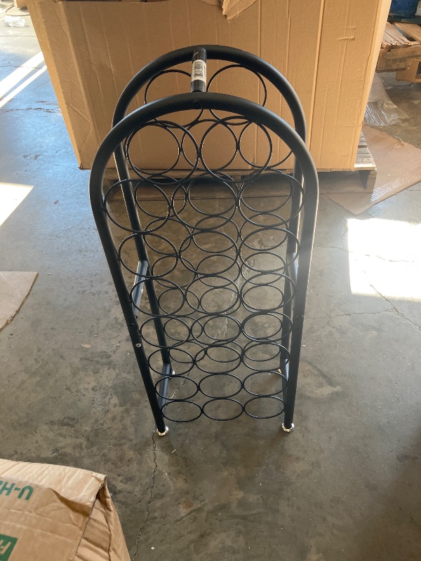 Photo 1 of 
23 Bottles Arched Freestanding Floor Metal Wine Rack Wine Bottle Holders Stands, Black