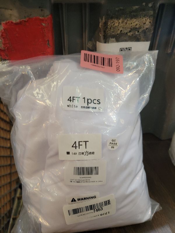 Photo 1 of 1 Pack White Stretch Table Skirt for 4ft Rectangular Tables (48"x24"x30"?