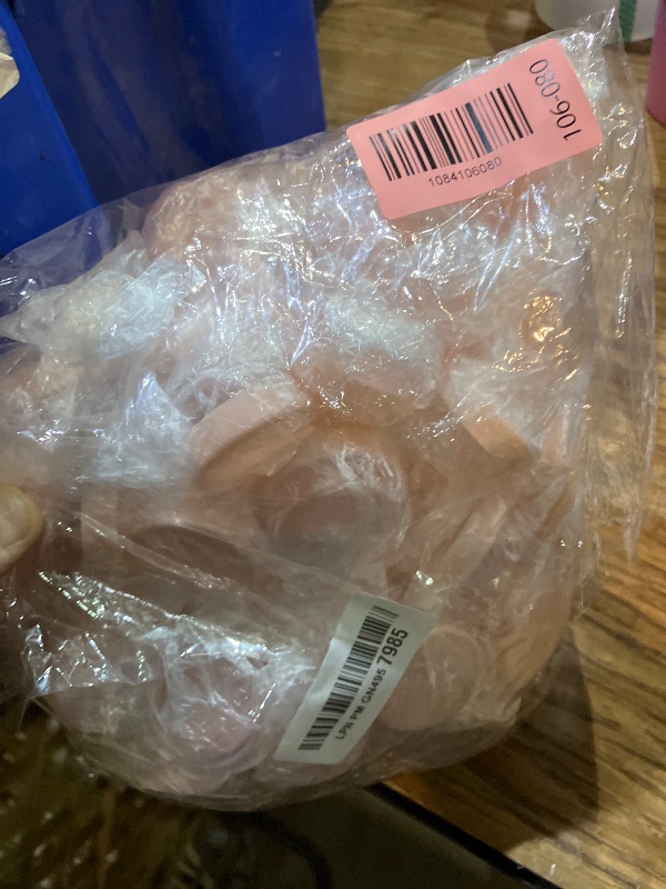 Photo 1 of 100 Count Sample Containers with Lids, 10 Gram Small Plastic Makeup Jars Lip Scrub Cosmetic Container - Pink
