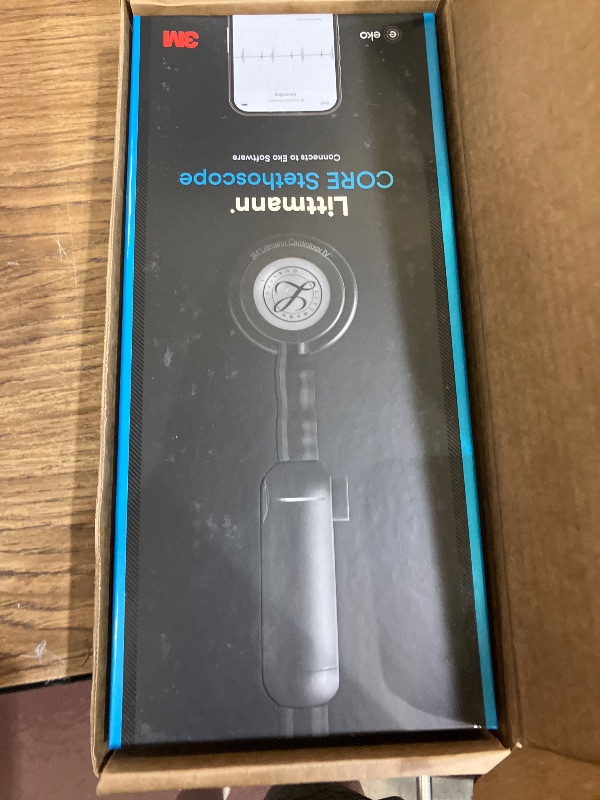 Photo 1 of 3M Littmann CORE Digital Stethoscope, Our Most Advanced Stethoscope Yet, Up To 40x Amplification, Active Noise Cancellation, In-App Sound Wave Visualization, Black-Finish Chestpiece, 8480