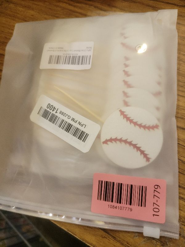 Photo 1 of 24Pcs Baseball Cupcake Toppers Baseball Player Cake Picks