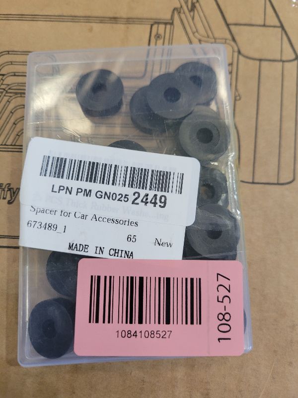 Photo 1 of 25 PCS Thick Rubber Washers, Rubber Spacer 3/4 Inch OD x 1/4 ID x 1/4 Inch Thickness Black Flat Washers Anti-Noise Round Spacers Black Grommet Flat Washer Thick Bushing Spacer for Car Accessories