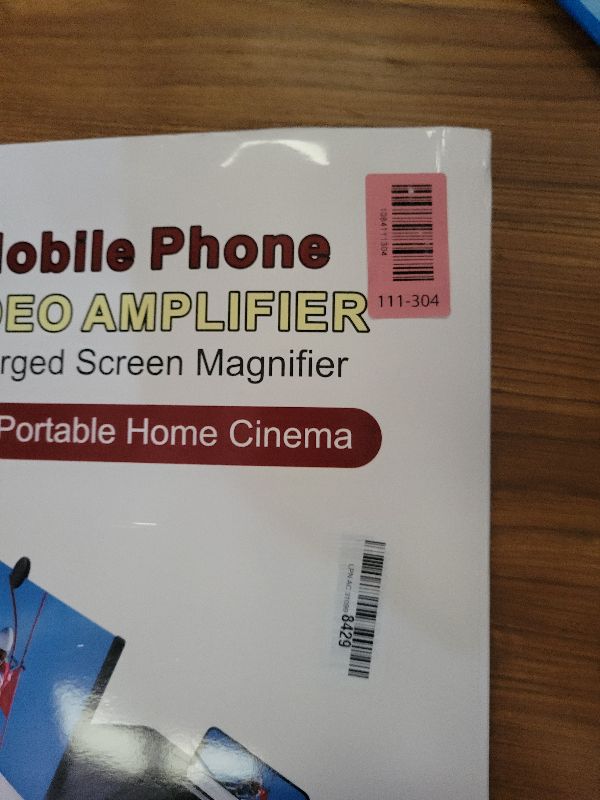 Photo 1 of 20" Screen Magnifier – 3D HD Cell Phone Magnifing Screen Enlarger Projector for Movies Videos and Gaming – Foldable Phone Stand Holder with Screen Amplifier Compatible with All Smartphones