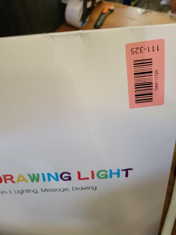 Photo 1 of 16 Inch LED Drawing Board for Kids, 7-Color Light Up Drawing Pad