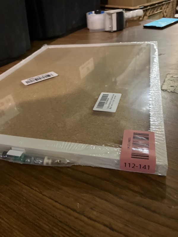 View 2 of ?FEBSNOW Small Cork Bulletin Board for Wall 15.7x12 Inch White Wood Frame
