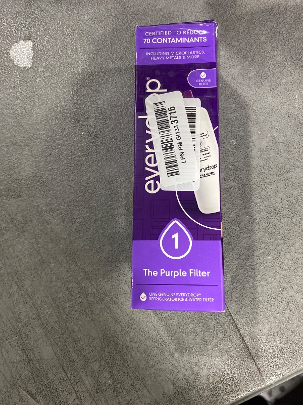 Photo 1 of EveryDrop by Whirlpool Refrigerator Water Filter 1, Purple, EDR1RXD1