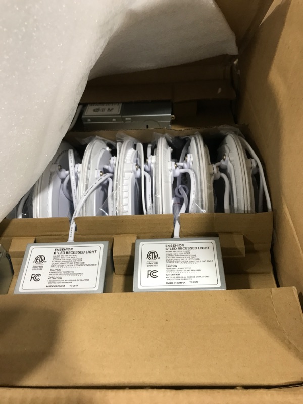 Photo 1 of Ensenior 24 Pack 6 Inch LED Recessed Ceiling Light Kit