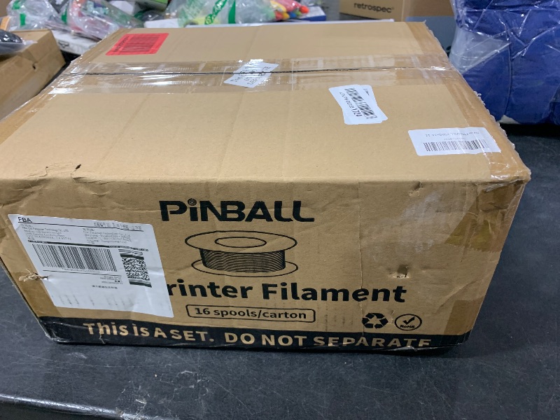Photo 1 of PINBALL PETG 3D Printer Filament, 1.75mm, 4kg (16 Rolls)