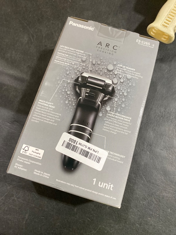 Photo 1 of Panasonic ARC5 Electric Razor for Men with Pop-Up Trimmer, Wet/Dry 5-Blade Electric Shaver with Intelligent Shave Sensor and Multi-Flex Pivoting Head, ES-LV65-S (Silver)