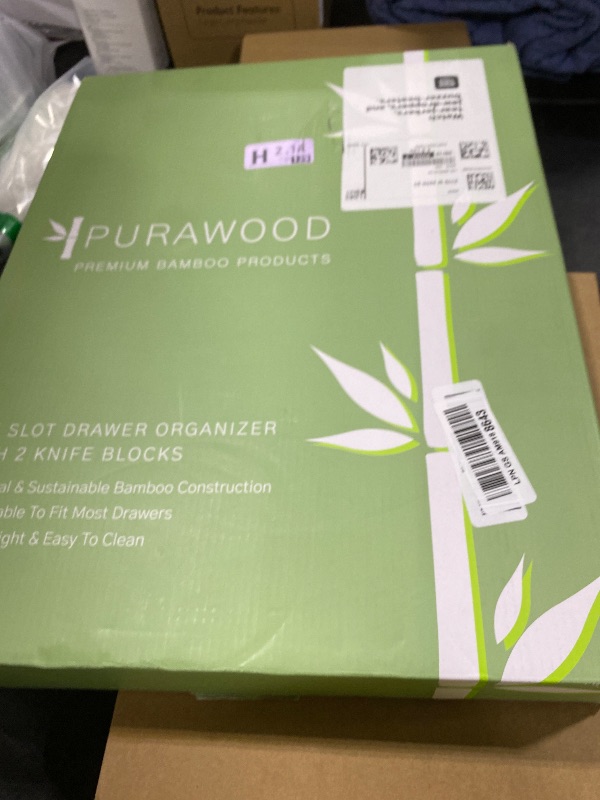 Photo 1 of Purawood Expandable Bamboo Kitchen Drawer Organizer