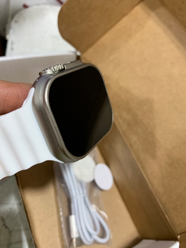 Photo 1 of Apple Watch Ultra 2 [GPS + Cellular 49mm] Smartwatch with Rugged Titanium Case & White Ocean Band. Fitness Tracker, Precision GPS, Action Button, Extra-Long Battery Life, Bright Retina Display