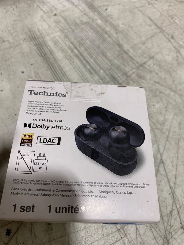 Photo 1 of Technics Reference Class Hi-Fi Wireless Ear Buds, Dolby Atmos with Head Tracking, Adaptive Noise Cancelling, 3 Device Multipoint, 10-Hr Battery, Wireless Charging, Improved Fit, EAH-AZ100-K(Black)