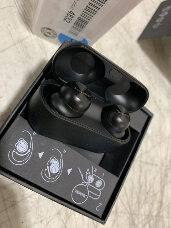 Photo 1 of Technics Reference Class Hi-Fi Wireless Ear Buds, Dolby Atmos with Head Tracking, Adaptive Noise Cancelling, 3 Device Multipoint, 10-Hr Battery, Wireless Charging, Improved Fit, EAH-AZ100-K(Black)