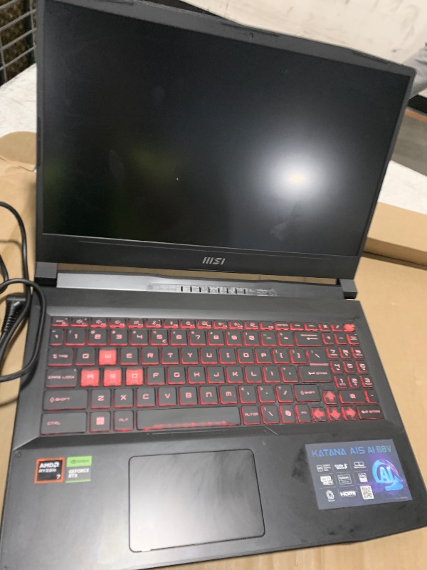 Photo 1 of msi Katana 15 HX 15.6” 165Hz QHD+ Gaming Laptop: Intel Core i9-14900HX, NVIDIA Geforce RTX 5070, 32GB DDR5, 1TB NVMe SSD, RGB Keyboard, Win 11 Home: Black B14WGK-016US