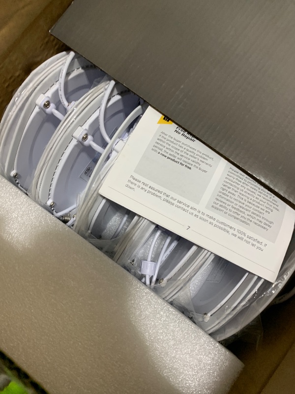 Photo 1 of Ensenior 12 Pack 6 Inch LED Recessed Ceiling Light, 5CCT, 1200LM 12W 120V