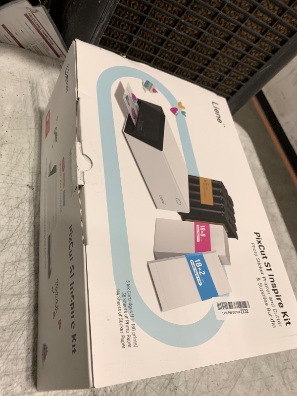 Photo 1 of Liene PixCut S1 Inspire Kit - All-in-One Color Sticker Printer & Cutting Machine, Thermal Dye-Sublimation Photo Printer, 300 DPI, Color Label Maker with 180 Sheets (36 Photo + 144 Sticker Paper)