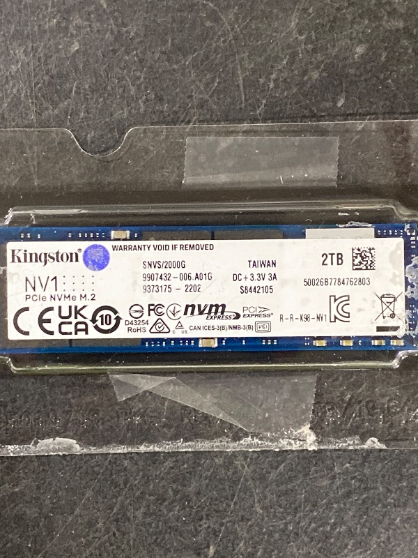 Photo 1 of Kingston NV1 2TB M.2 NVMe Internal SSD