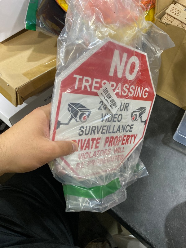 Photo 1 of GXGGUS NO Trespassing & Video Surveillance Yard Sign - 2-Pack