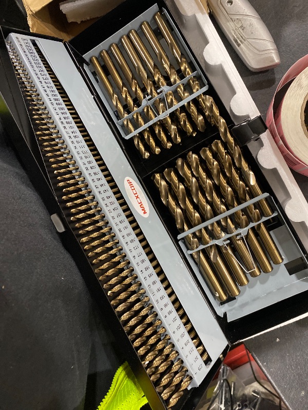 Photo 1 of MACXCOIP 115Pcs M35 Cobalt Drill Bit Set