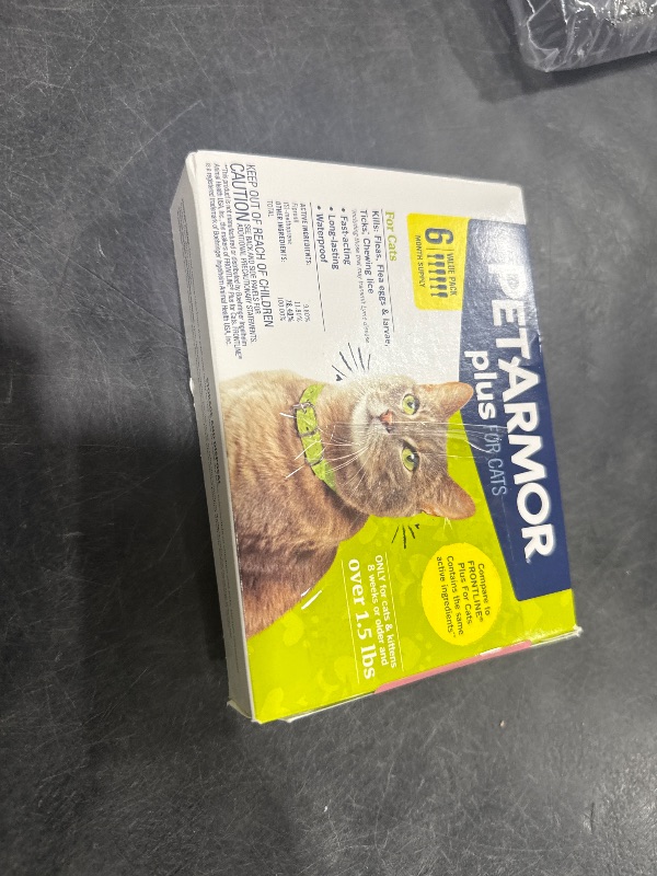 Photo 1 of PetArmor Plus Flea and Tick Prevention for Cats, 6 Doses