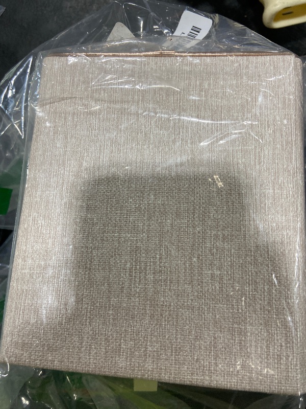 Photo 1 of Sumnacon Square Linen Tissue Box Cover - Beige