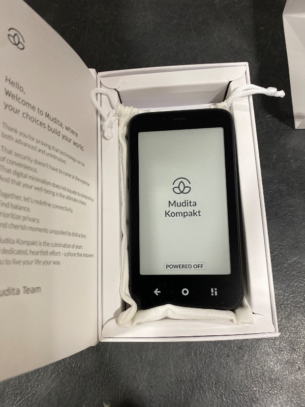 Photo 1 of Mudita Kompakt Minimalist Dumb Phone - E Ink Display, Black