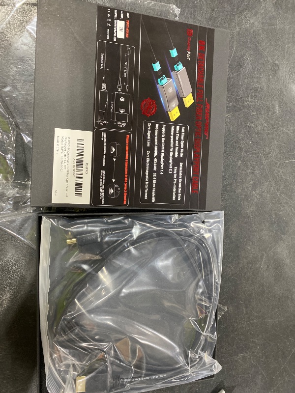 Photo 1 of RUIPRO 8K DisplayPort 1.4 Fiber Optic Cable, 6ft