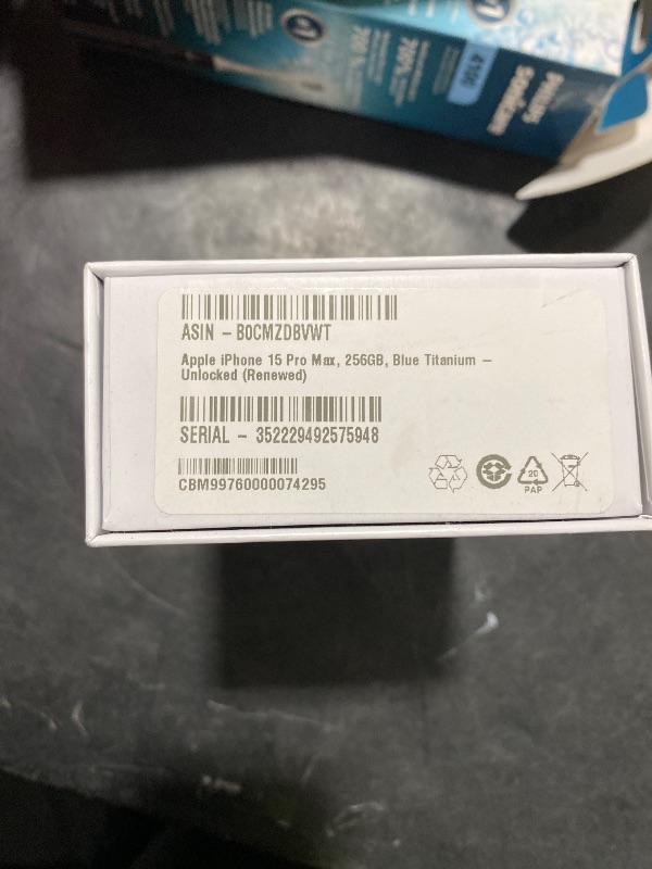 Photo 1 of Apple iPhone 15 Pro Max 256GB Blue Titanium (Renewed)
