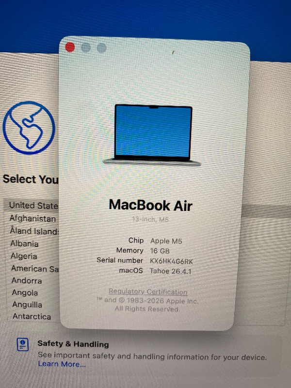 Photo 1 of Apple MacBook Air 13" M5 AI Laptop