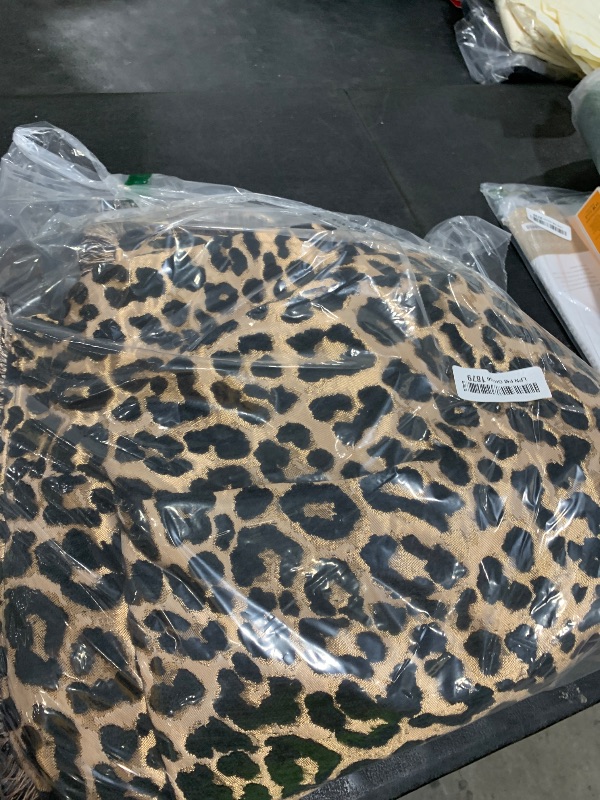Photo 1 of TOPWEAVE Leopard Print Couch Covers, Black Gold, 71" X 118"