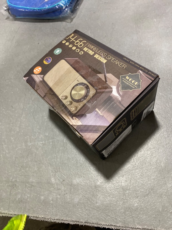 Photo 1 of BentMax Retro Bluetooth Speaker with FM Radio, SD/USB Player (Walnut)