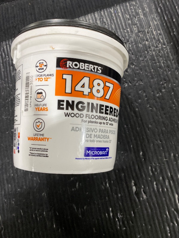 Photo 1 of Roberts 1487 Engineered+ Wood Flooring Adhesive for Engineered Wood Planks and Parquet Flooring - 1 Gal. (3.78 L)