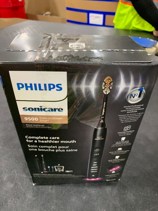Photo 1 of Philips Sonicare DiamondClean 9500 Electric Toothbrush 3 Brush Heads, Black