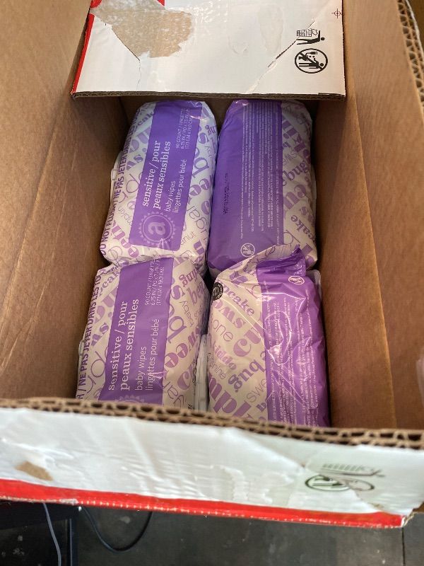 View 2 of [ONLY 4 PACKS] Amazon Basics Sensitive Baby Wipes, 810 Count