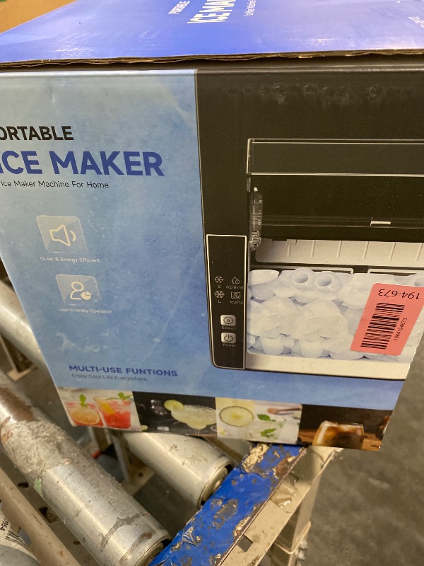 Photo 1 of [SOLD FOR PARTS] ORFLROA Countertop Ice Maker - 9 Cubes in 6 Mins, Somber
