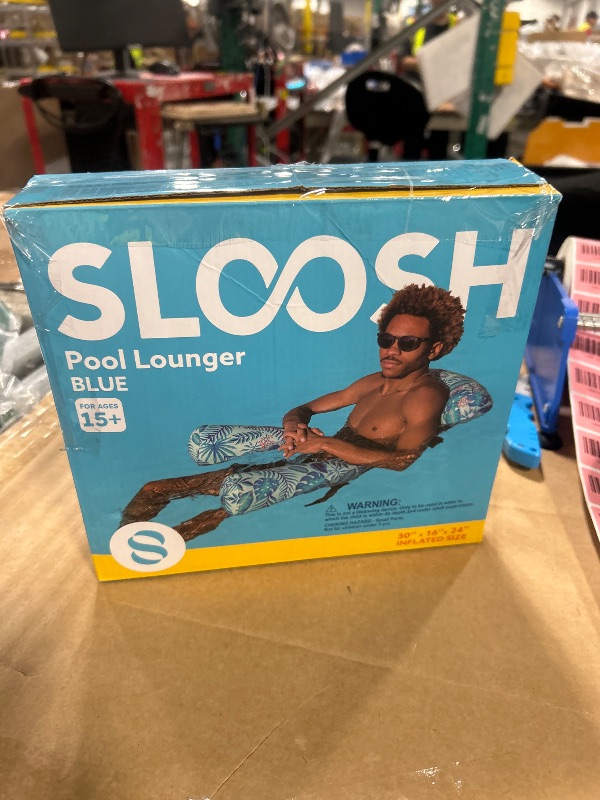 View 2 of [MISSING PARTS] SLOOSH Pool Floats Chairs Adult,Inflatable Pool Lounge,Plant Pattern Floating Mat Hammock,Blow up Water Chairs Noodles rafts for Party Summer Water Beach Fun,Tropical Leaves