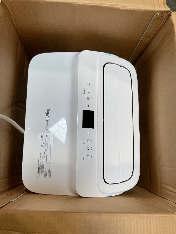 Photo 1 of ** FACTORY SEALED ** GrowthWing 14,000 BTU Smart WiFi Portable Air Conditioner, Cools up to 700 Sq.Ft, Auto-Evaporation, 3-in-1 Modes, Voice & Remote Control, Quiet Operation, White