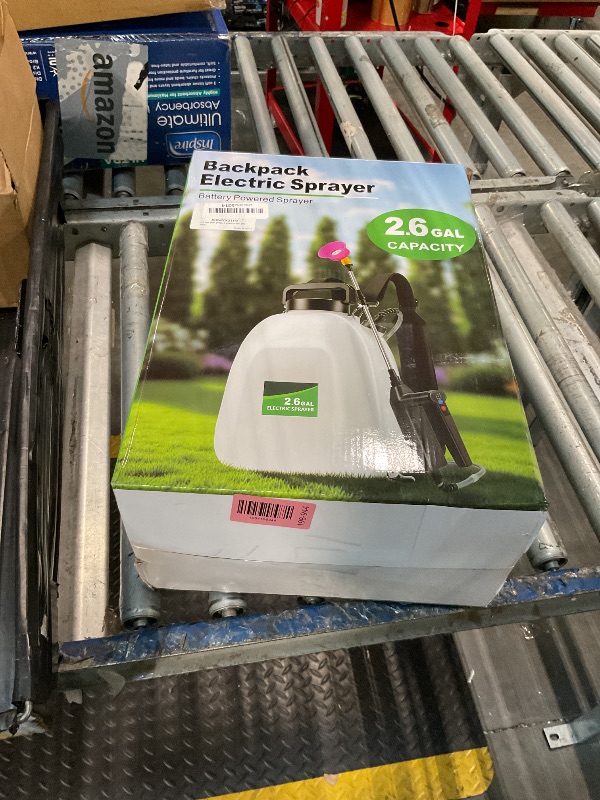 Photo 1 of [MISSING PARTS] VAXMAY Battery Powered Sprayer 2.6 Gallon, Backpack Sprayer with 3 Adjustable Forces, Battery Indicator, 5 Mist Nozzles, 41" Retractable Wand, USB Rechargeable Garden Sprayer for Weed Lawn Yard