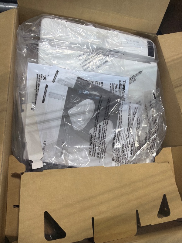 Photo 1 of ***MISSING PARTS*** [Missing assembly plate] TOTO® WASHLET® C5 Electronic Bidet Toilet Seat with PREMIST and EWATER+ Wand Cleaning, Elongated, Cotton White - SW3084#01