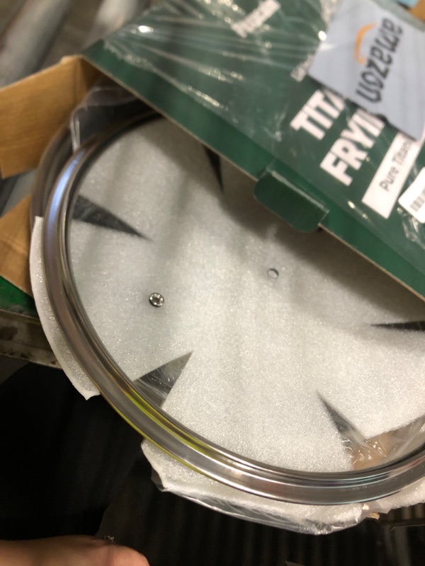 View 2 of ***MISSING PARTS*** Pexucalm Titanium Frying Pan with Lid, 12" Uncoated Hammered Skillet for Cooking, PFAS/PFOA/PTFE Free Nonstick Cookware, Scratch Resistant, for Induction & Gas, Oven, Dishwasher Safe