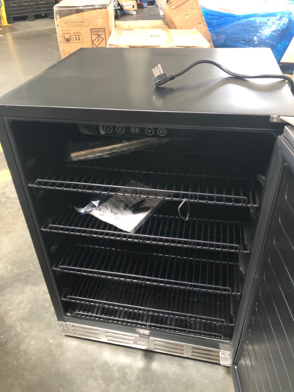 Photo 1 of *** FOR PARTS ** FINAL SALE ** NOT FUNCTIONAL ***Kalamera 24 inch Stainless Steel Beverage Refrigerator, Under Counter Beverage Cooler for 154 Cans with 32-41? Temperature Range - Soda and Beer Refrigerator with Soild Stainless Door