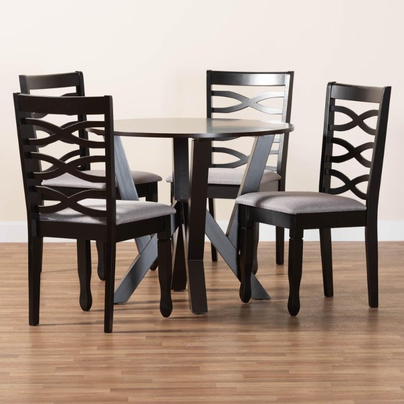 Photo 1 of *** PARTIAL SET ONLY BOX 2 OF 2 **** Ariane Modern and Contemporary 5-Piece Dining Set grey
