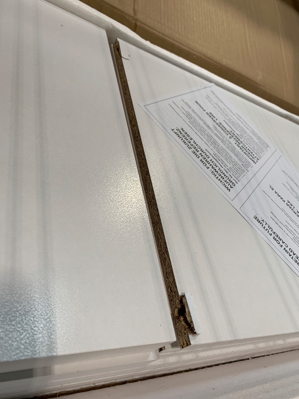 Photo 1 of **** HAS LARGE DENT AND DAMAGE BOARD**** Furinno Cubicle Open Back Decorative Cube Storage Organizer, 8-Cube, White