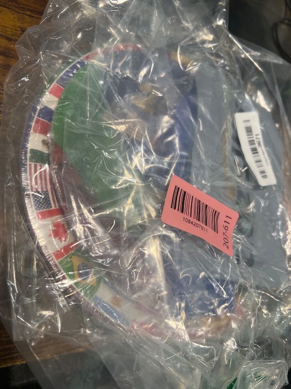 Photo 1 of ** MISSING MANY PIECES*** 30 Pcs World Cup Tableware Set - Soccer Themed Party Supplies for 2026 Game Day & Celebrations? World Cup Merchandise Gifts