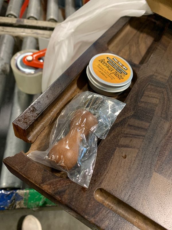 Photo 1 of ***broken*** THETCHRY Walnut Wood Cutting Boards for Kitchen, End Grain Chopping Board Double Sided, Large Cutting Board with Handle, Charcuterie Butcher Block for Meal Prep & Serving with Gift Box, 17"×13"×1"