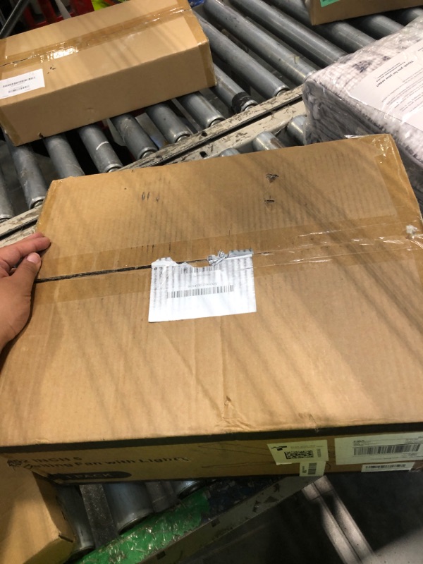 Photo 1 of [Motor is defective] FancyMay 52 Inch Ceiling Fans with Lights, App & Remote Control, Quiet Reversible DC Motor, 6 Speeds, Dimmable 3CCT LED Light, Low Profile Flush Mount Ceiling Fan for Bedroom Living Room, Black