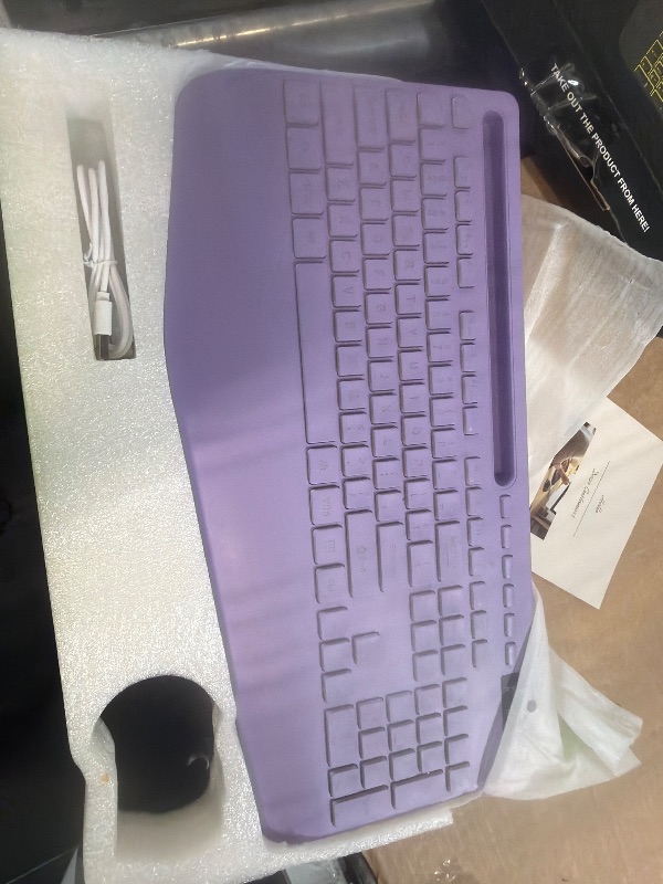 View 3 of **View Clerk Notes**SABLUTE Wireless Keyboard and Mouse Combo, 9 Backlit Effects, RGB, 2.4GHz
