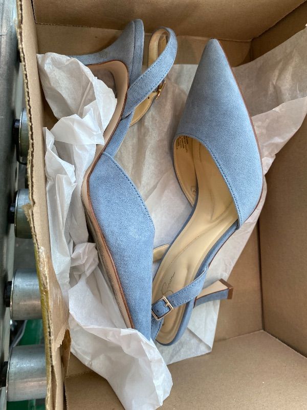 Photo 3 of ********SIMILAR****** RIBONGZ Block Black Heels for Women Closed Pointed Toe Heeled Slingback Chunky High Leather Heel Ankle Strap Pumps Comfortable Dressy Shoes for Work Party Prom Wedding Bridal Dress Size 8